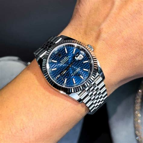 rolex datejust 41 blue motif.